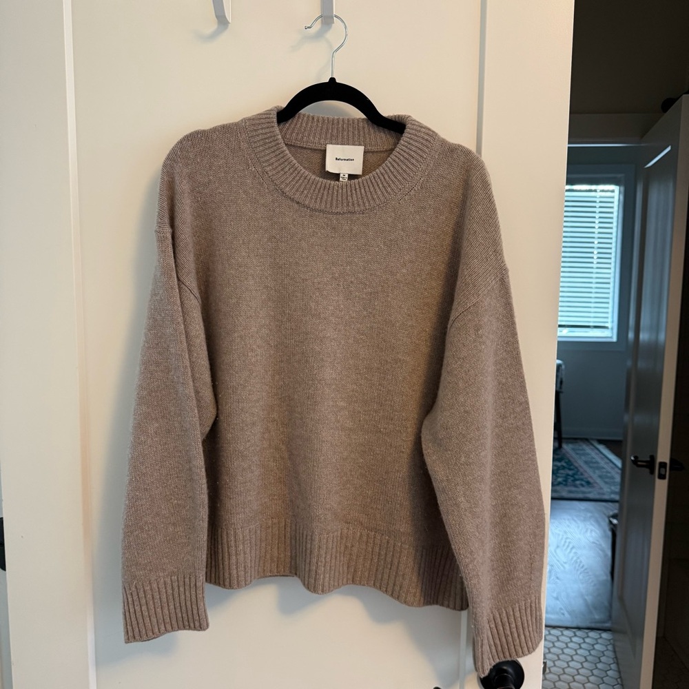 Reformation Cove Cashmere Oversized Crew
